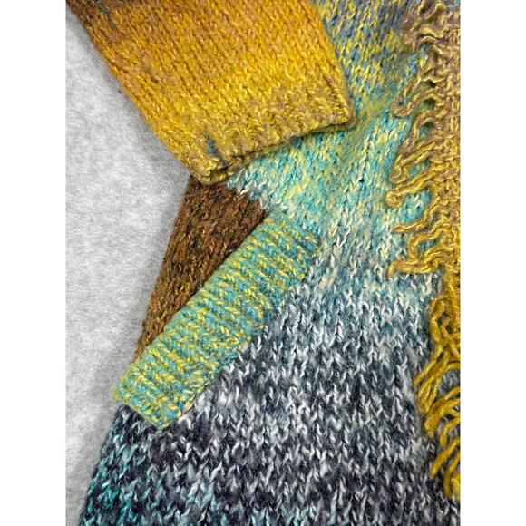 Anthropologie Greylin Womens Size L Natalia Fringed Cardigan Sweater - Picture 8 of 16